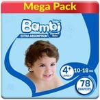 Buy Sanita Bambi Size 4+ Large 10-18Kg Mega Pack Diapers 78Pcs in Kuwait