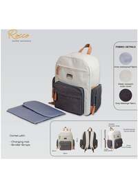 Moon Rocco Diaper Backpack With Changing Pad, Grey