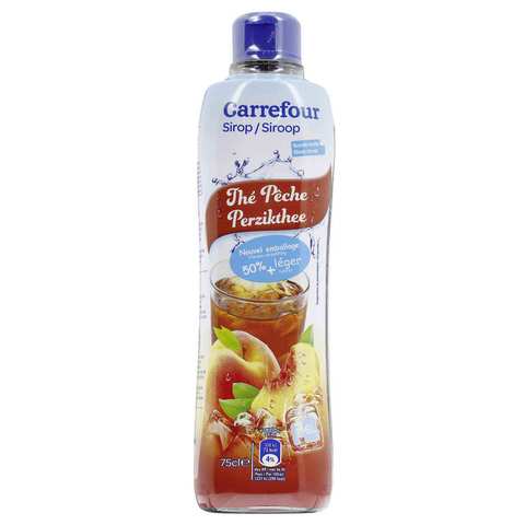 Carrefour Syrup Peach Ice Tea Flavor 750 Ml