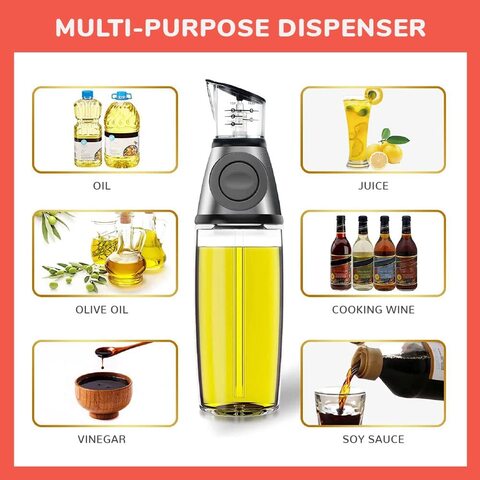 Press-and-Measure Oil and Vinegar Dispenser