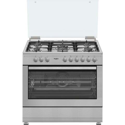 Whirlpool Freestanding 5 Burner Gas Cooker, 90x60cm, WM9GC1KCX/MEA