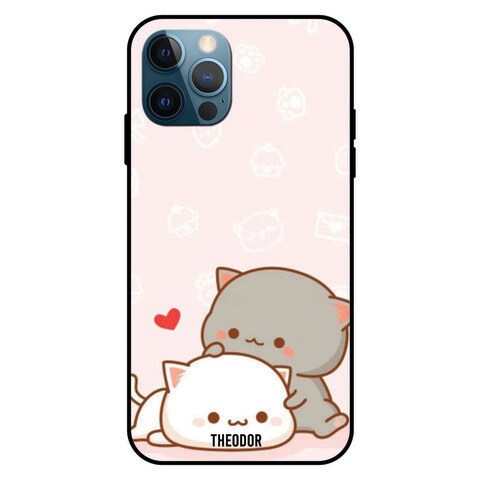 Theodor Apple iPhone 12 Pro Max 6.7 Inch Case Cat Lovers Flexible Silicone Cover