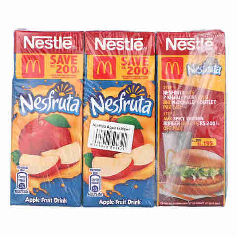 Nestle Nesfruta Apple Juice 200 ml (Pack of 6)