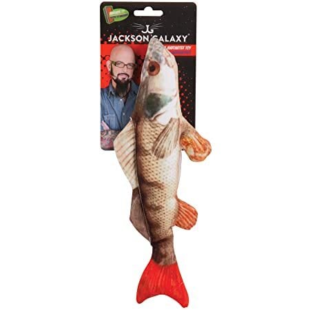 Buy Petmate Jackson Galaxy Marinater Toy Natural Fish LG in UAE