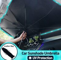 Jasvic Car Windshield Sun Shade Umbrella - Foldable Car Umbrella Sunshade Cover UV Block Car Front Window (Heat Insulation Protection) For Auto Windshield Covers Trucks Cars (Large)