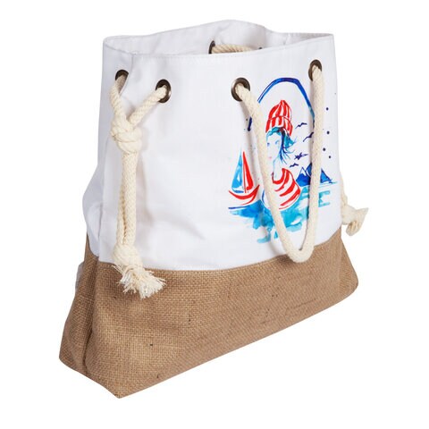 Beach tote cheap with rope handles