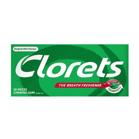 Clorets Original Gum with Mint - 10 Pieces - 12 Count