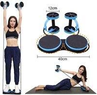 Aiwanto Abdominal Wheel Abdominal Trainer Ab Wheel Roller Gym Fitness Tool Equipment Pull Rope Core Abdominal Training Body Shaping Building Abdominal Chest Arm Muscle at Home