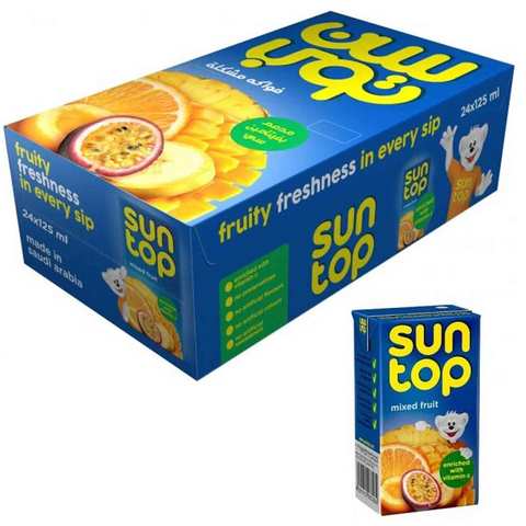 Sun Top Juice Mixed Fruit Flavor 125 Ml 24 Pieces