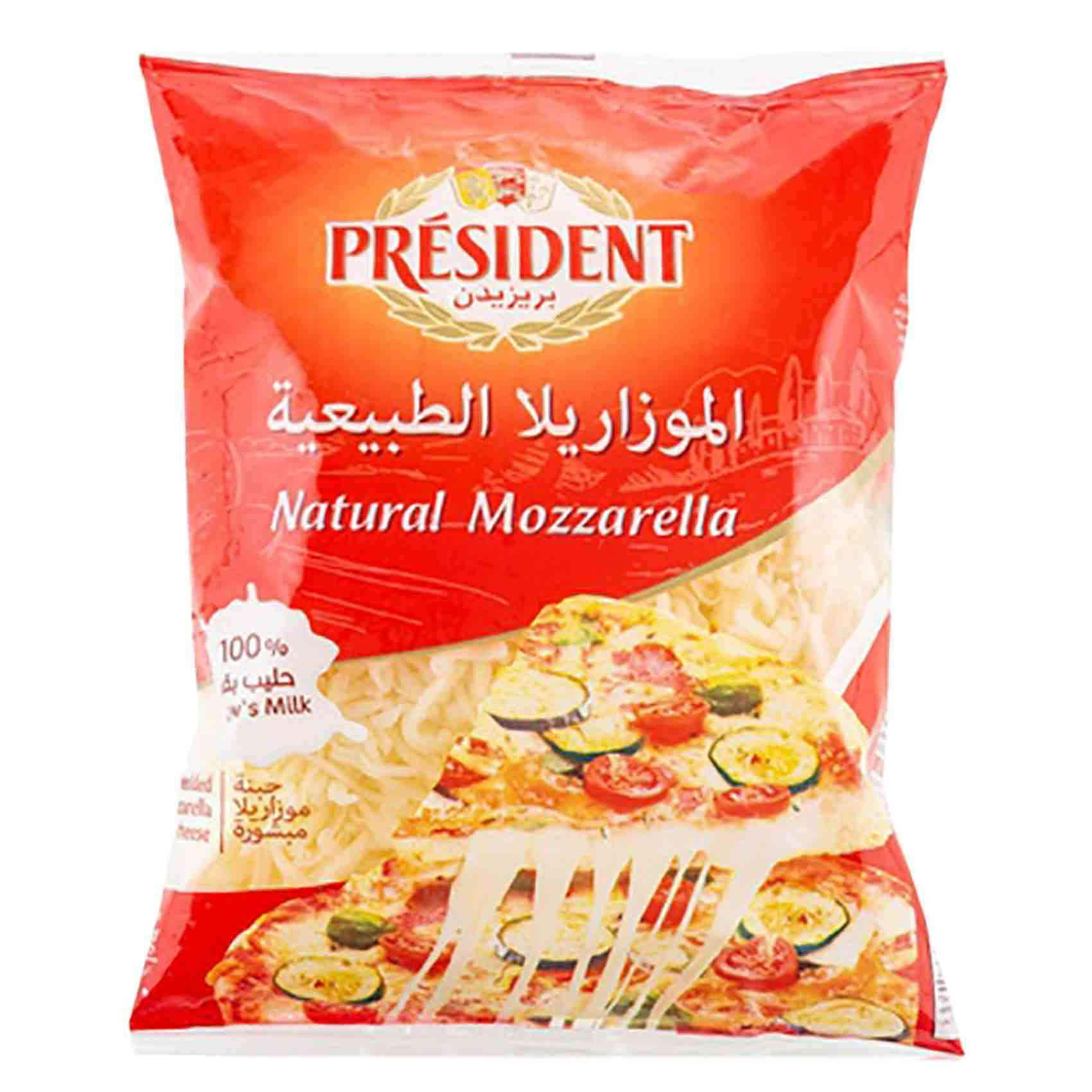 Buy President Shredded Mozzarella Cheese 200g Online Shop Fresh Food