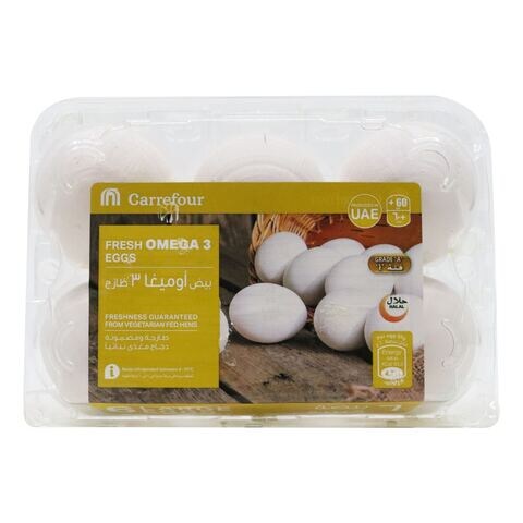 Carrefour Fresh Omega3 Large White Eggs 6 PCS
