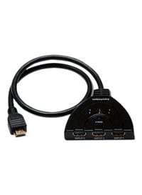 Generic - 3 Port HDMI 1080P Switcher Switch Splitter For Hdtv Dvd Xbox 360 3Port 1.5feet Black