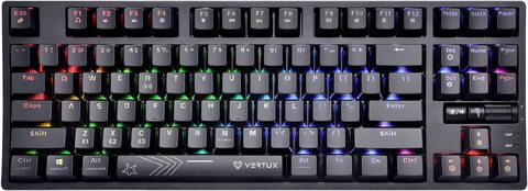 Vertux 80% Mechanical Gaming Keyboard With Bluetooth/Wired Mode, Rgb Modes And Anti-Ghosting Keys, Vertupro-80