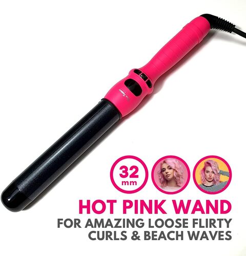 Buy Alan Truman Hot Wand 32mm Barrel Hair Curling Wand Pink