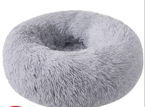 Comfortable Plush Ultra Soft Cushion Self Warming Pet Bed Made With Faux Fux With Waterproof Bottom Diamater 50CM.