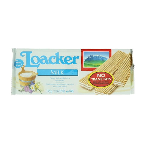 Buy Loacker Milk Crispy Wafers Filled With Milk Cream 175g in Saudi Arabia