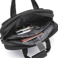 Senator 15.5 inch Nylon Shoulder Laptop Bag Light Weight Water Resistant with RFID pockets KH8121 Black