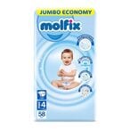 Buy Molfix Baby Diapers 4 Maxi, 7-18 kg - 58 Diapers in Egypt