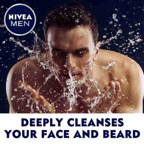 Nivea Men Deep Cleansing Face And Beard Wash With Active Charcoal 100ml