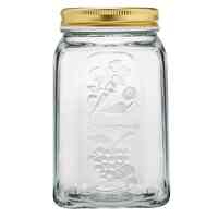 Pasabahce Homemade Glass Jar Clear And Gold 1L