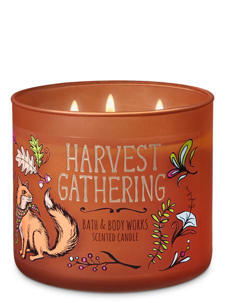 اشتري BATH  BODY WORKS HARVEST GATHERING SCENTED 3 WICK CANDLE 411G في الامارات