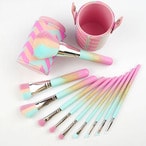 اشتري 10-Piece Metal Makeup Brush Set في الامارات