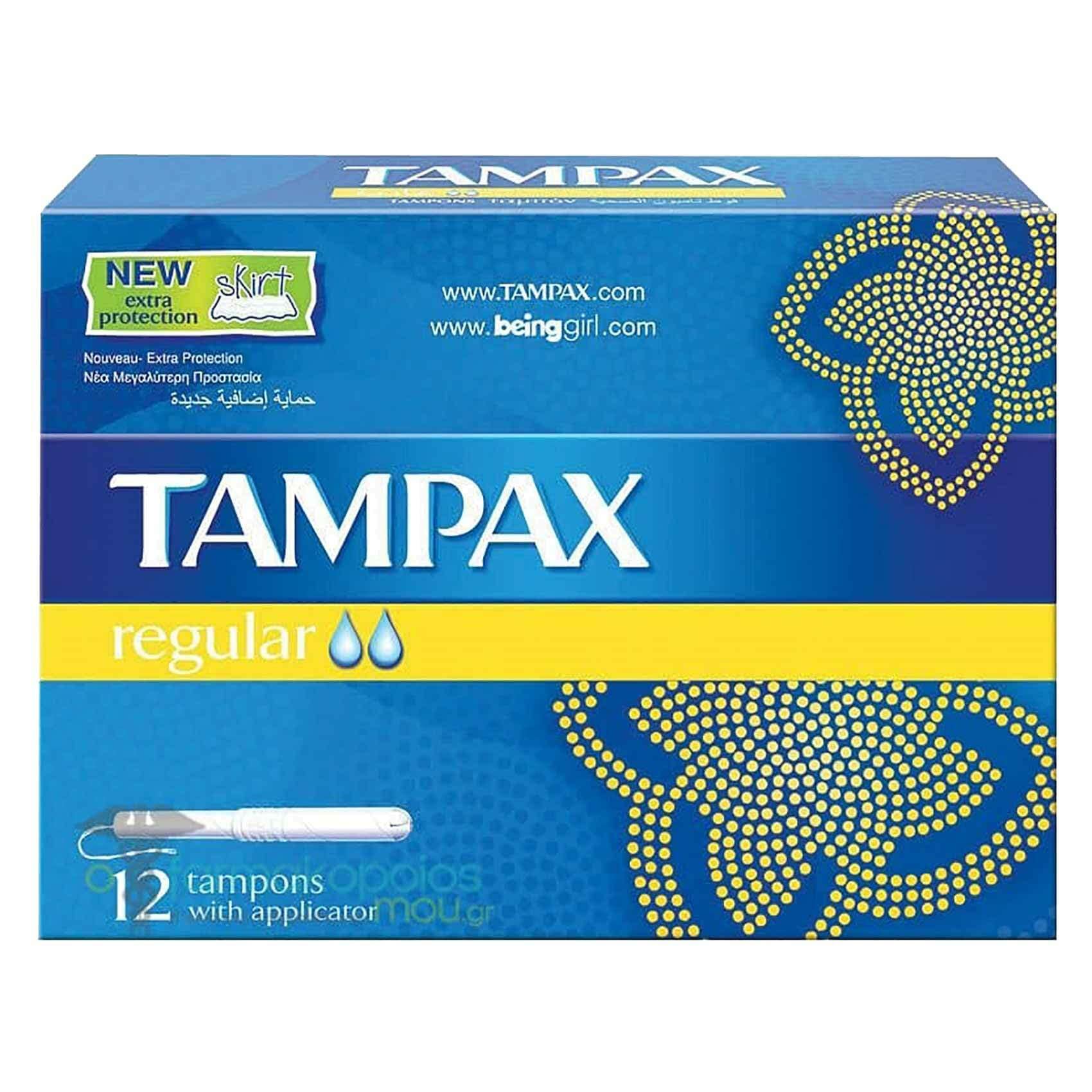 Buy Tampax Regular Applicator Tampons 12 Pieces Online Shop Beauty