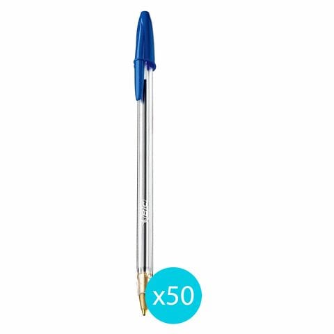 Bic Cristal Ballpoint Pen Blue 50 PCS