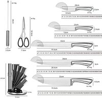 Atraux 8 Pcs Professional Kitchen Knives Set (Silver)