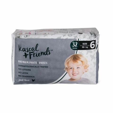 Rascal + Friends Premium Pant Diapers Size 6 16+kg 32 Count price in UAE, Carrefour UAE