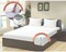 KLUB LINEN Stripe Microfiber  Chocolate Fitted Sheet - Single 90 x 190 cm