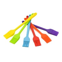 2PC SILICONE COOKWARE BAKEWARE BAKING COOKING BASTING BRUSH SPATULA SET(Assorted colors)