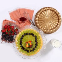 Serenk Fun Cooking Tart Pan   Nonstick Bakeware   Quiche Pan for Perfect Dishes   Baking Pan for Pie   Round   11 In   Yellow