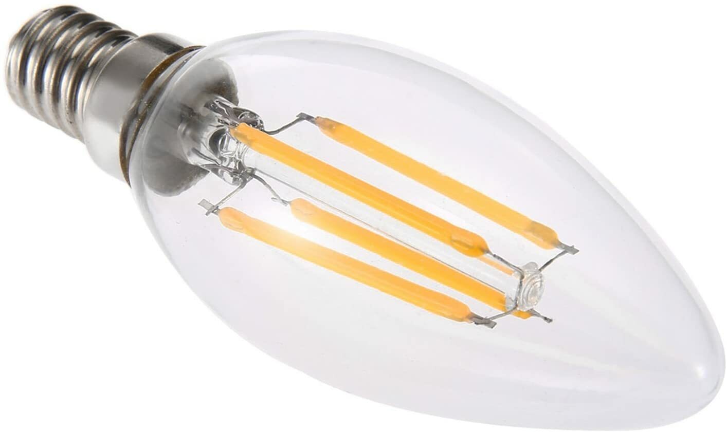 5pcs Size : Cold White LLP-LED E14 LED Candle Light Edison 4W Warm White Cool White Glass Shell LED Filament Lamp LED Bulb AC 220-240V 
