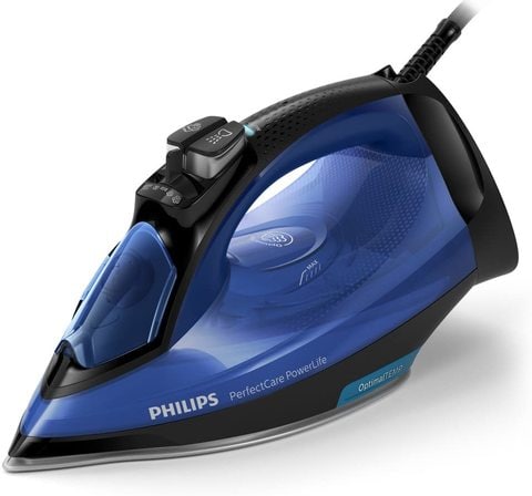 Philips Perfect Care Steam Iron GC3920, 2500W power, Blue with Black, No temperature settings, No-burns guaranteed, 100% safe even on delicate fabrics, optimalTEMP technology, UAE Version
