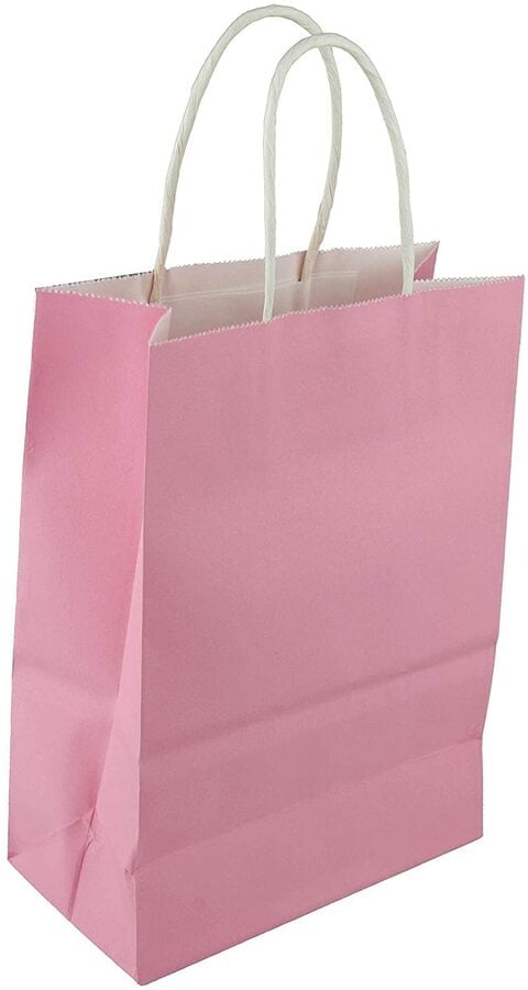 Generic Paper Gift Bag 120Gsm, Pink, Set Of 12 Pieces, H18.4 X W30.6 X D3.5 Cm