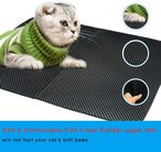 Buy Generic Cat Litter Mat Eva Double-Layer Cat Litter Trapper Mats With Waterproof Bottom Layer Kattenmand Blac K Cat Bed in UAE