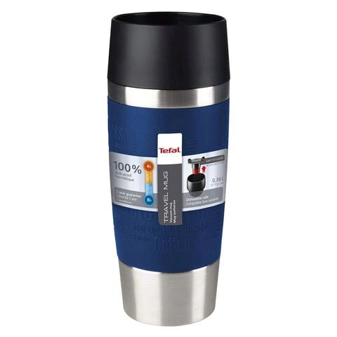 Tefal Travel Mug K3082114 Navy Blue And Silver 360ml