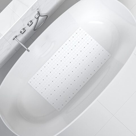 Non Slip Shower Mat White 78 x 35 cm