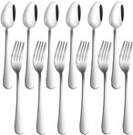 اشتري Set of 12 Stainless Steel Dinner Forks and Spoons في الامارات
