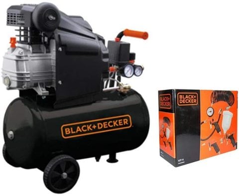 Buy Black + Decker Air Compressor W/24 L Tank & Air Tools Kit (116 PSI, 230  V) Online in Dubai & the UAE