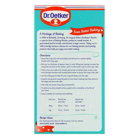 Dr. Oetker Regal Ice Ready To Roll Icing White 454g