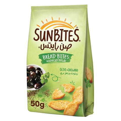 Sunbites Olive And Oregano Bread Bites 50g