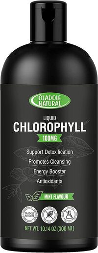 Oladole Natural, Liquid Chlorophyll Mint Flavor Support Detoxification 300ml