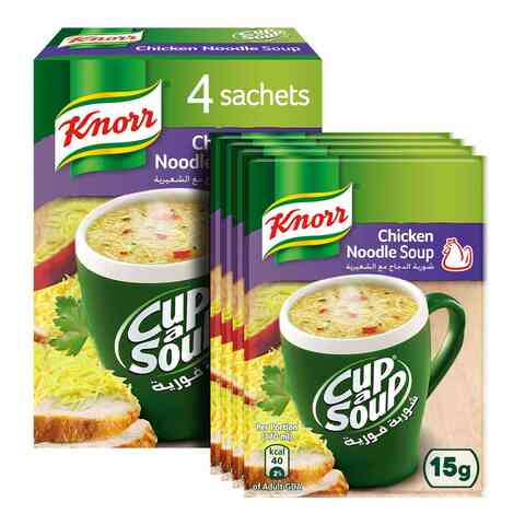 Knorr Cup-A-Soup Chicken Noodle Soup 15g Pack of 4