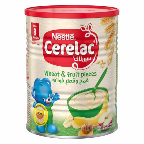 Nestle Cerelac Wheat And Fruit Pieces Cereal 8 Months 400g