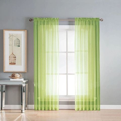 Green and white deals curtains