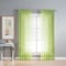Deals For Less - Sheer Window Curtain set of 2 Pieces, Green Color
