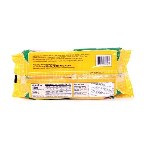 Croley Foods Sunflower Crackers Lemon Flavor 170g