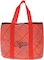 Insulated Reusable Tote Bag with Zip Closure &amp; Transparent Lid for Picnic, Traveling, Shopping, Grocery &amp; Food Carrier (Red)